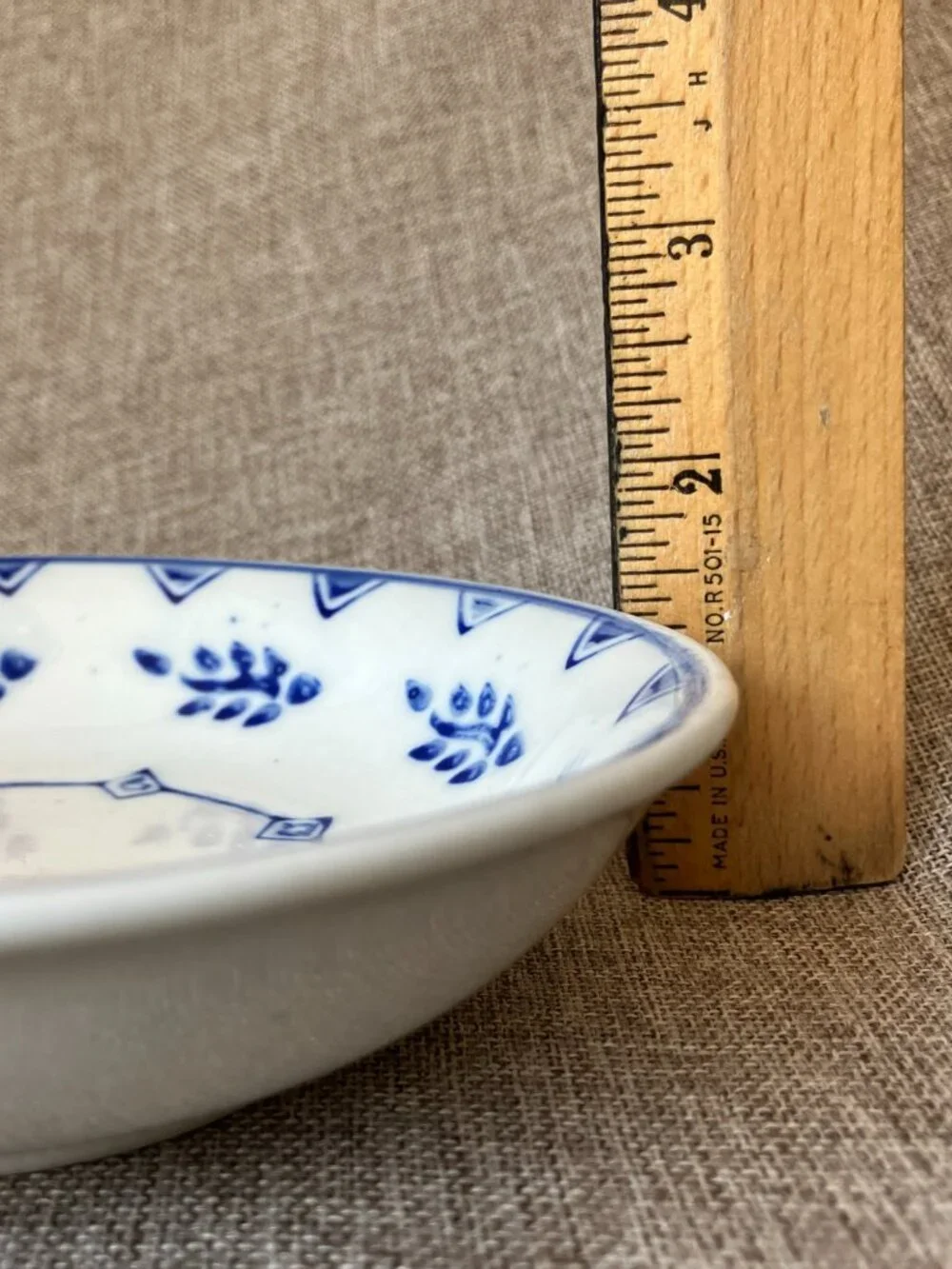 Vintage IDG Williams Sonoma Blue White Ceramic Cereal Bowls 5.75